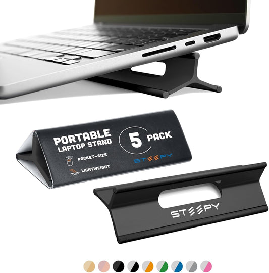 Steepy Laptop Stand for Desk - Adjustable 3-Height Laptop Stand - Portable Laptop Riser