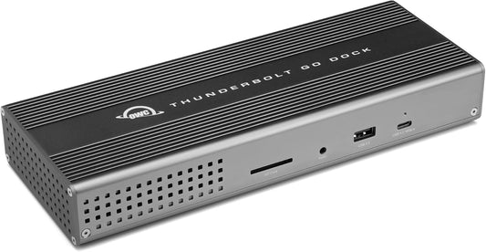 OWC Thunderbolt Go Dock, 11 Ports, Built in Power Supply, 90W Charging, TB4 (USB-C), USB, HDMI, 2.5GbE, SD, Also Compatible with USB-C Devices, Supports Thunderbolt Share