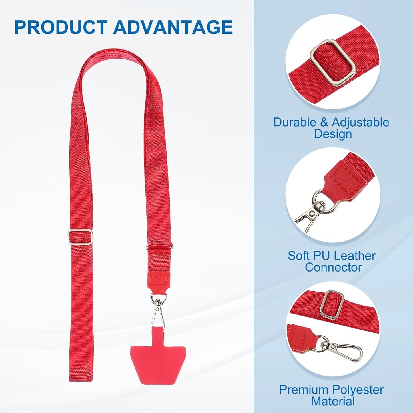 PATIKIL Smart Phone Lanyard with Wrist Strap and Patches for Most Smartphones ID Badges Keychain