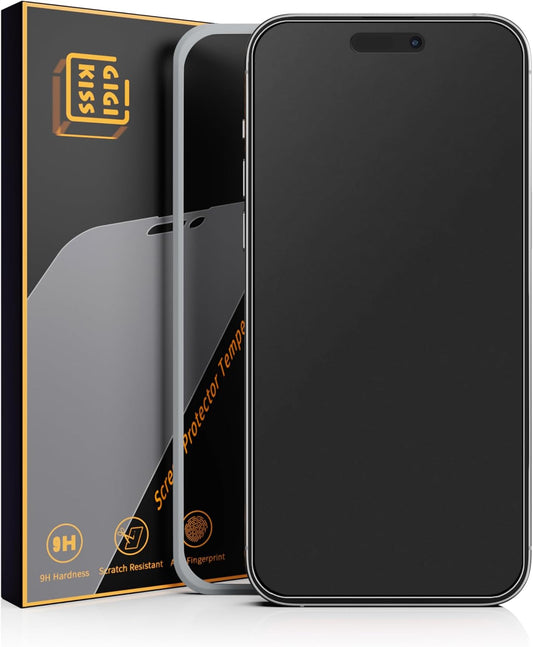 2 Pack Matte Screen Protector for iPhone 15-6.1 inch, Anti-Fingerprint & Anti-Glare Screen Protector Tempered Glass Easy Installation