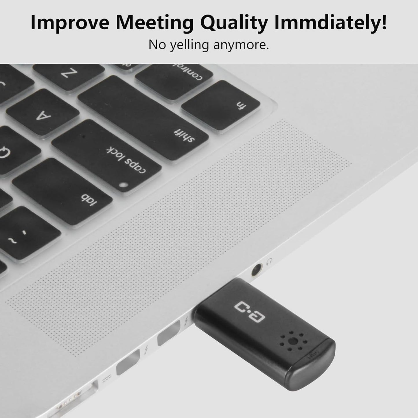 USB Microphone for Laptop and Desktop Computer, High Sensitivity for Clear Call, Plug-and-Play, High Gain, Cordless Mini-Sized Portable, Ideal for Work & Study