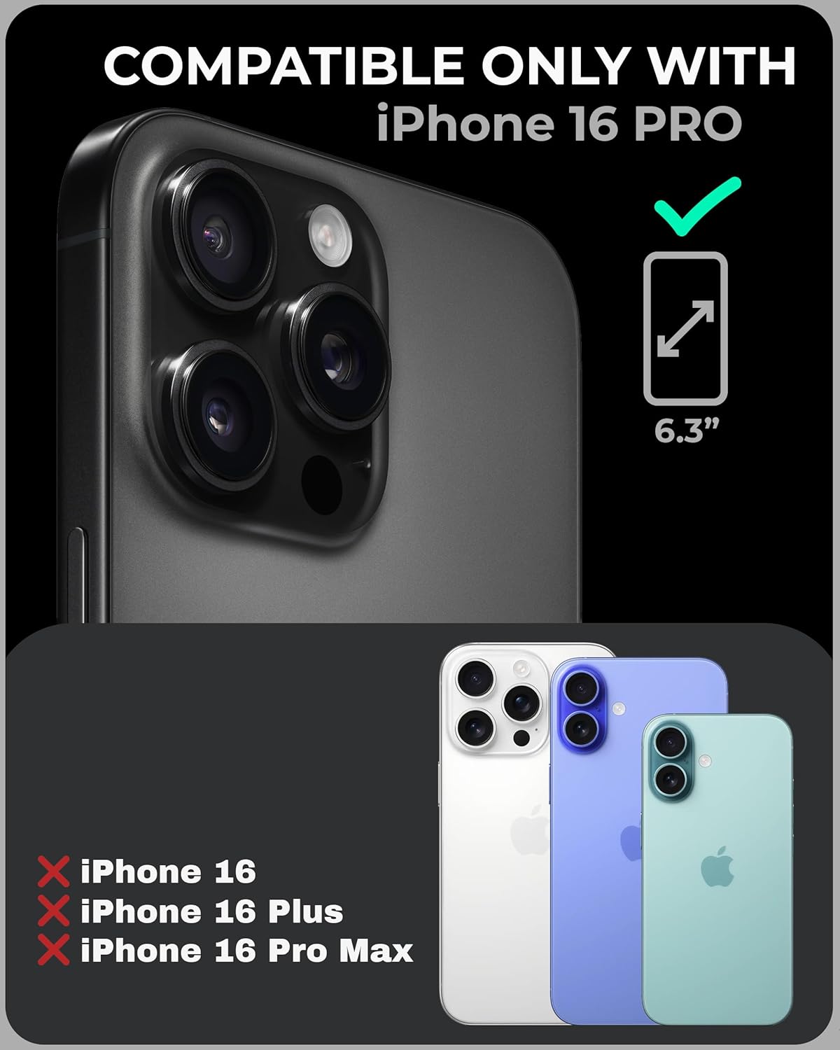 TORU CX Slim for iPhone 16 Pro Case Wallet | Protective Shockproof Heavy Duty Cover with Hidden Card Holder & Card Slot | Mirror & Wrist Strap Included - Leopard