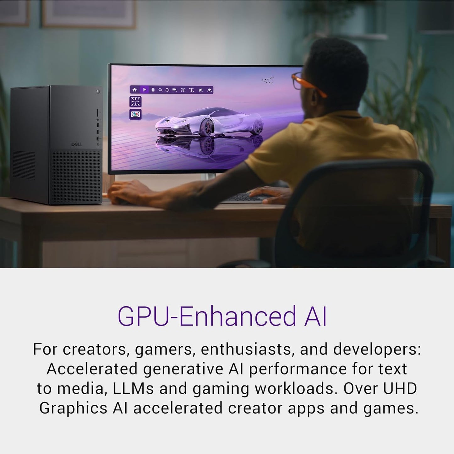 Dell Tower Plus EBT2250 Desktop Computer - Series 2 Intel Core Ultra 9 285 24-Core Processor up to 5.6 GHz, 16GB DDR5 RAM, 8TB NVMe SSD, NVIDIA GeForce RTX 4060 8GB GDDR6, Windows 11 Home, Graphite