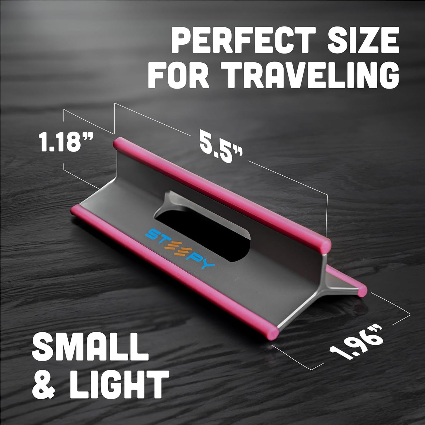 Steepy Adjustable Laptop Riser - 3 Height Computer Stand - Portable & Adjustable Laptop Stand for Desk