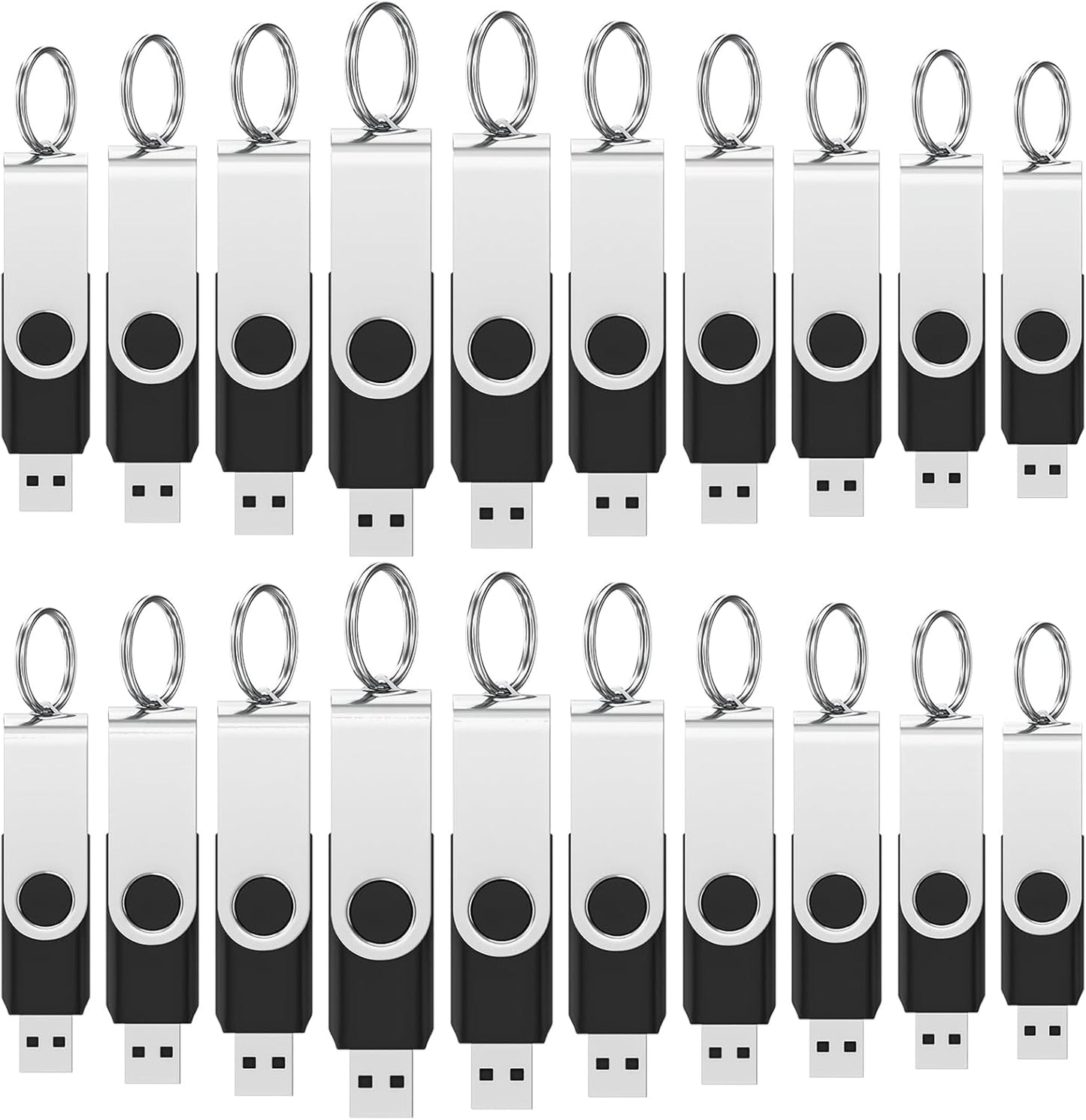 Bulk Flash Drives 1GB 100 Pack, Wooolken USB 2.0 Thumb Drives Pack Memory Stick USB Drive Pendrive for PC Laptop Computer (Black)