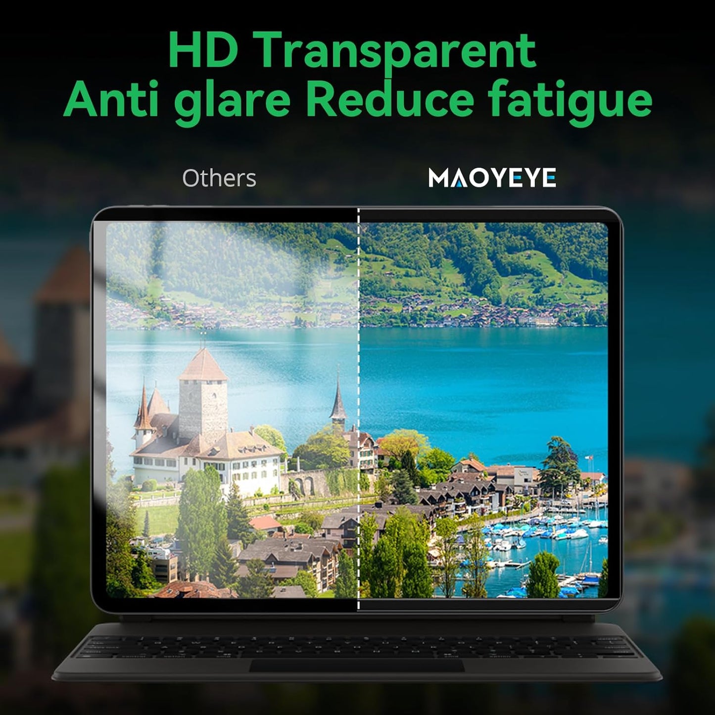 Magnetic Privacy Screen Protector Compatible with iPad 9th 8th 7th Gen 10.2'' Anti Glare Blue Light Filter, Bubble-Free Shield, Fingerprint-Proof Guard, Reusable Anti-Scratch Film, Anti-Spy Cover