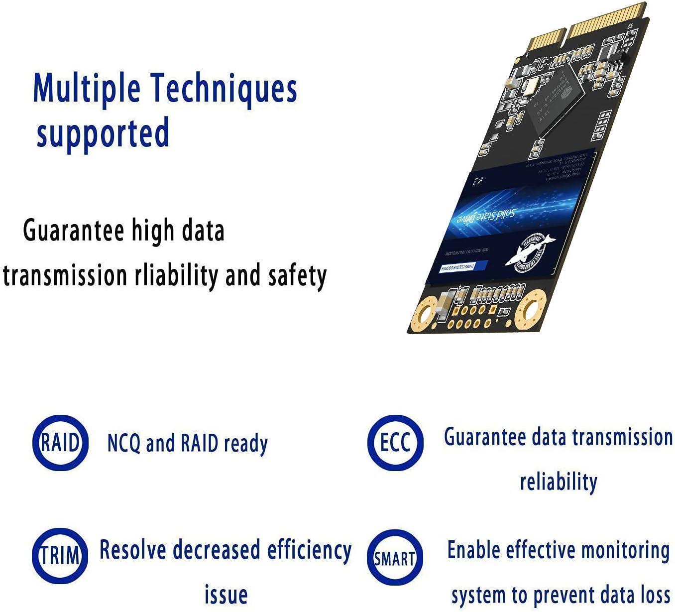 Dogfish mSATA SSD 64GB 3D NAND MLC SATA III 6 Gb/s, mSATA (30x50.9mm) Internal Solid State Drive - Compatible with Desktop PC Laptop - (MSATA 64GB)