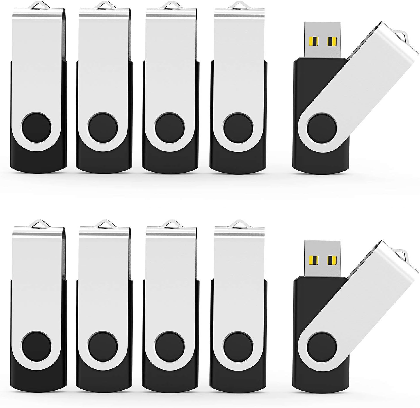 Aiibe 32GB USB Flash Drive 50 Pack Lot USB 2.0 Thumb Drive 32GB Flash Drive Bulk USB Drive Jump Drive Memory Stick Zip Drive 32GB Wholesale, 50Pcs 32GB Black