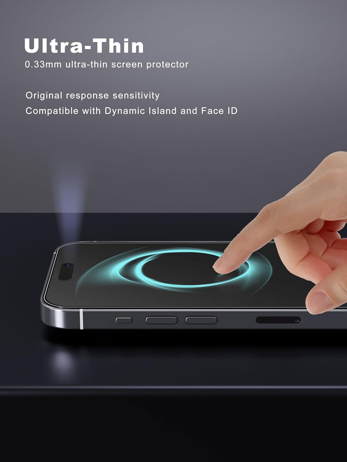 2 Pack Matte Screen Protector for iPhone 15 Plus/iPhone 16 Plus 6.7 Inch, Anti Fingerprint Anti Glare Screen Protector Tempered Glass Easy Installation