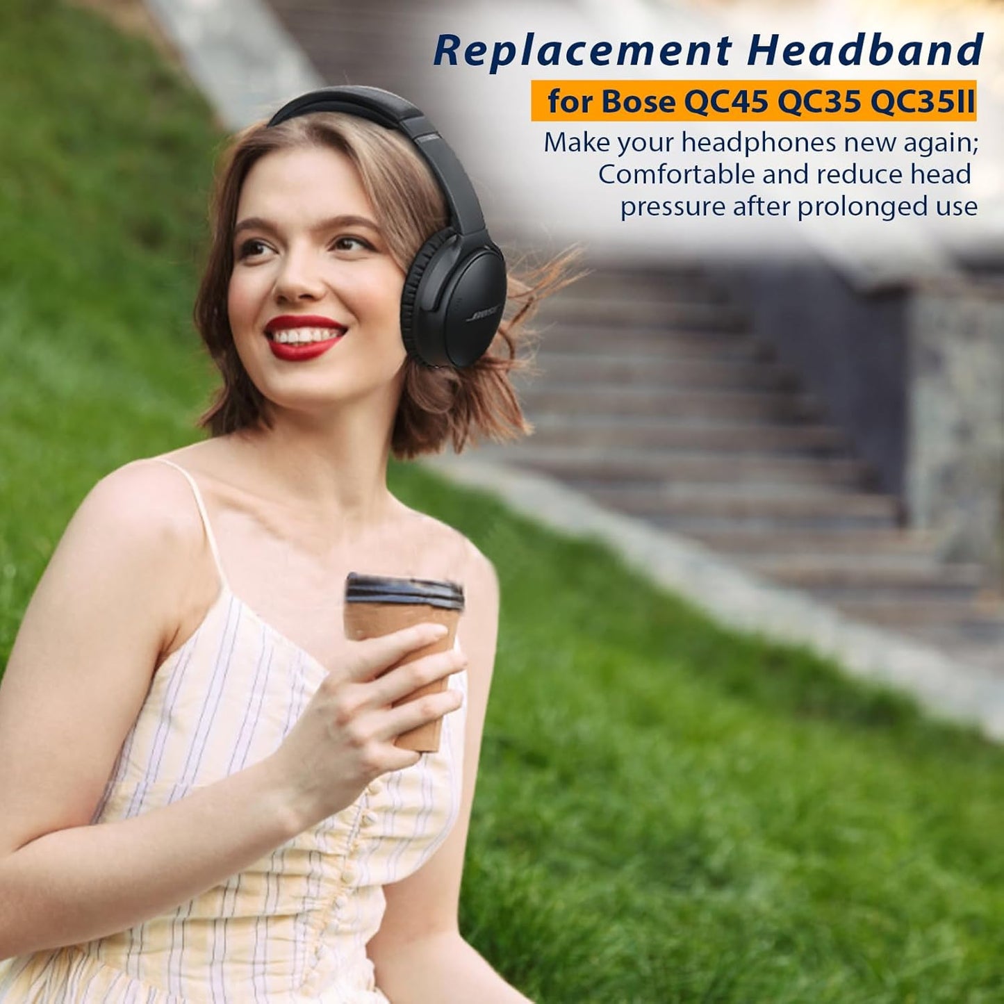 Replacement Headband Padding for Bose QuietComfort 45 (QC45) QC35 QC35 II Headphones (Sky Blue)