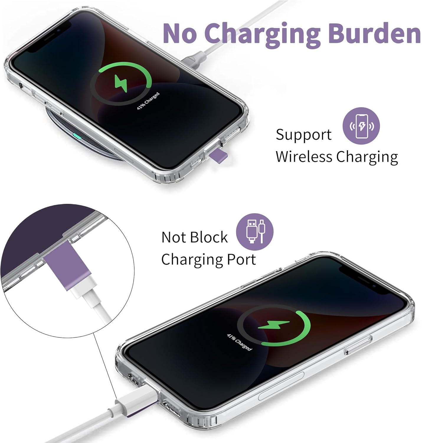 CACOE Cell Phone Lanyard Universal Crossbody Multifuctional Lanyard Compatible with Most Smartphones (Purple Blue, 30"（Neck Strap×1）+8""（Wrist Strap×1）)"