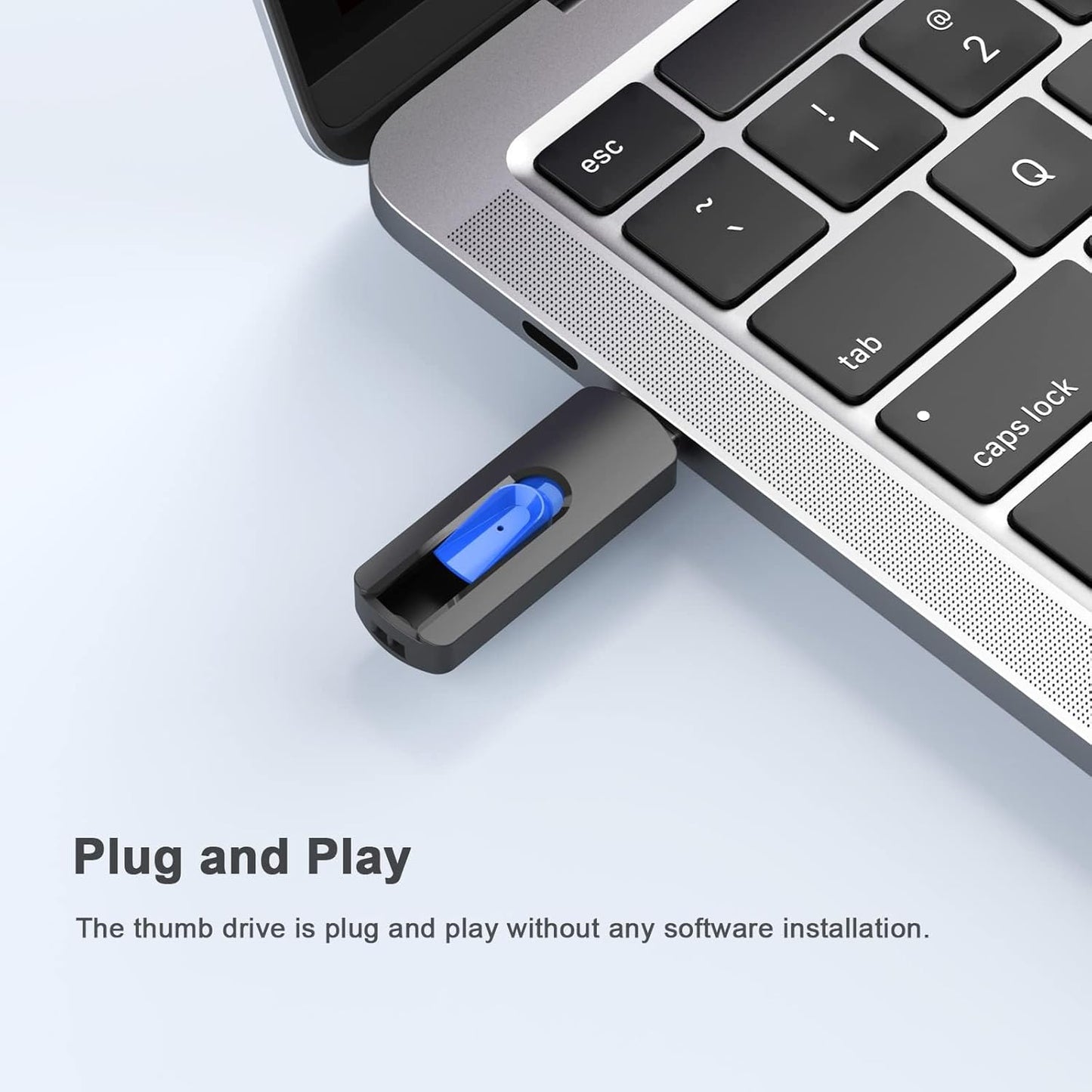 JUANWE Flash Drive 64GB USB 3.0 Flash Drive Retractable Slide Memory Stick 64GB Memory Stick for Computers Zip Drive USB Jump Drive Pen Drive Blue