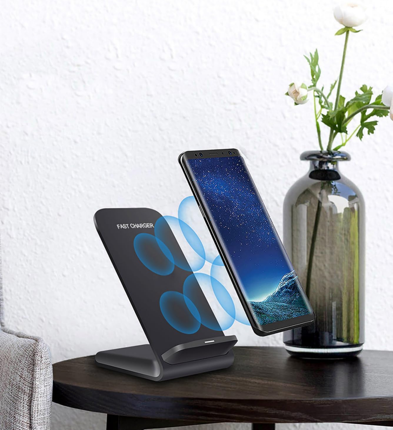 Wireless Charger(Stand),2 Pack 20W Fast Wireless Charging Stand for Samsung Galaxy S24/S24+/S24 Ultra/S23/S22/S21/S20/S10/Note,for Google Pixel 8/7/6, for LG and More.