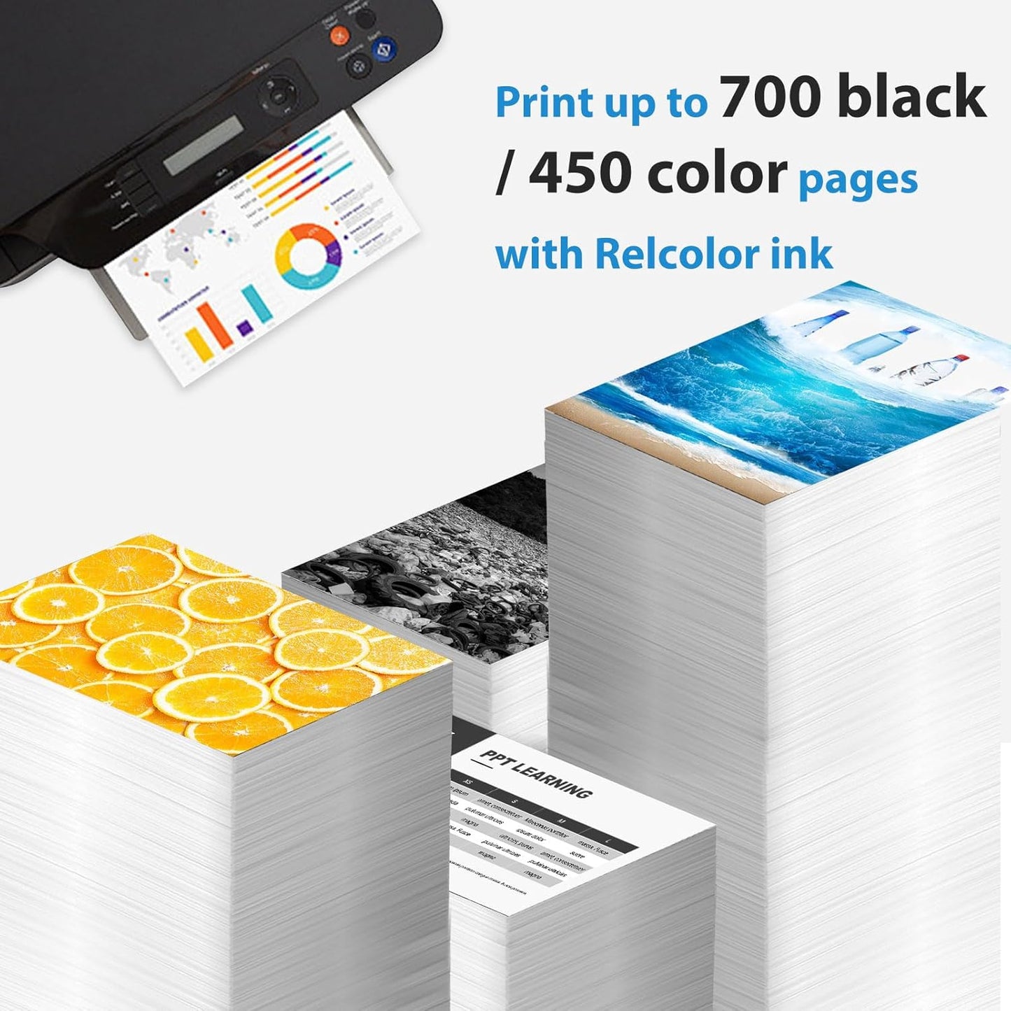 67XL Ink Cartridges for HP 67 XL Black Color Combo Replacement for HP67 HP67XL 2852e 2855e 4200 2827e 2734e 2700 4100 4155e 2755e 2700e 2752e 6400 4100e 6458 6455e 6458e 6065e 4152e 4158e 4152 6052e