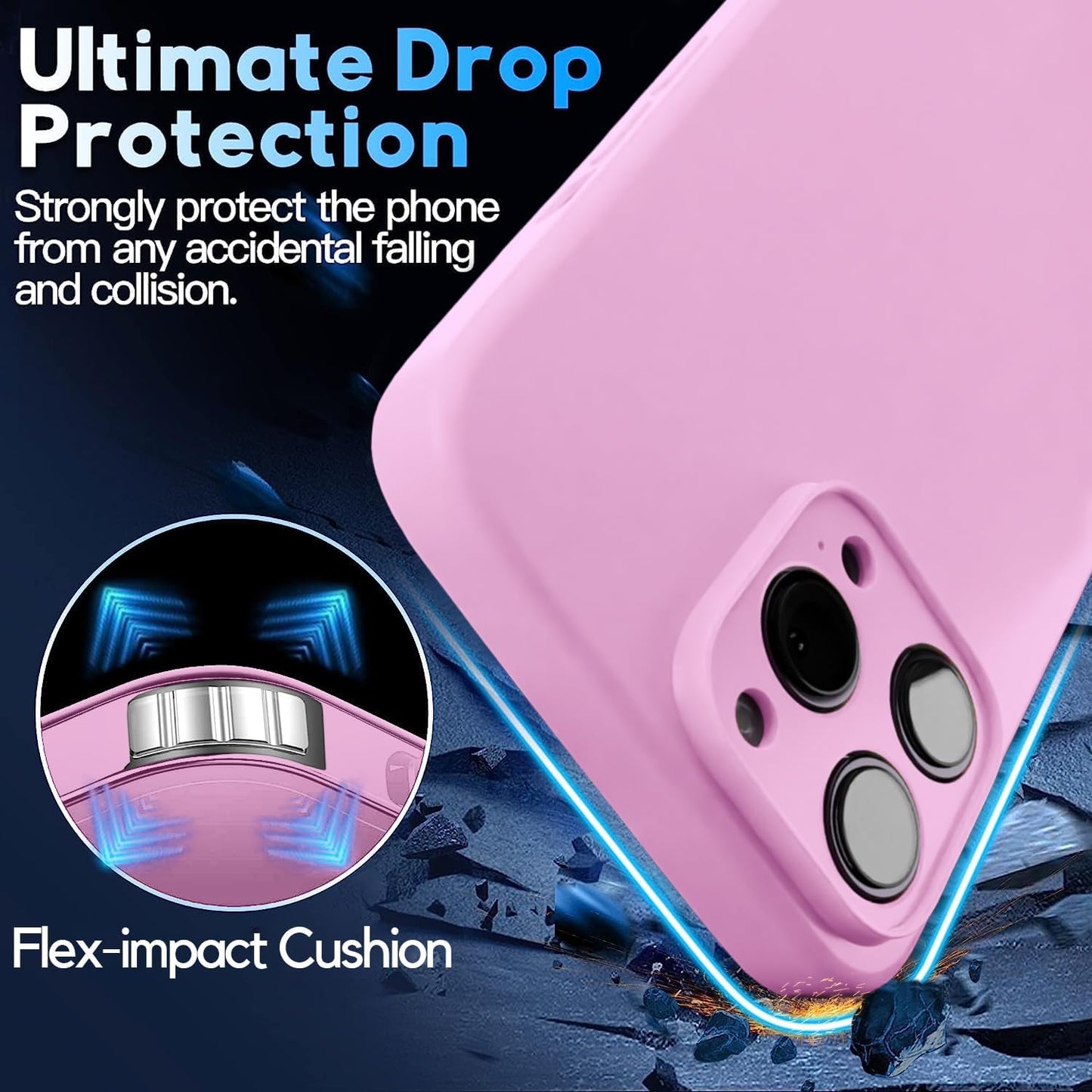Blaspins Crossbody Lanyard Strap Case for iPhone 13 Mini, Neck Cross Body, Adjustable Holder Removable, Drop Protection Shockproof, Hands-Free Silicone Case 5.4 inch, 150 cm Strap, iP13mini - Pink
