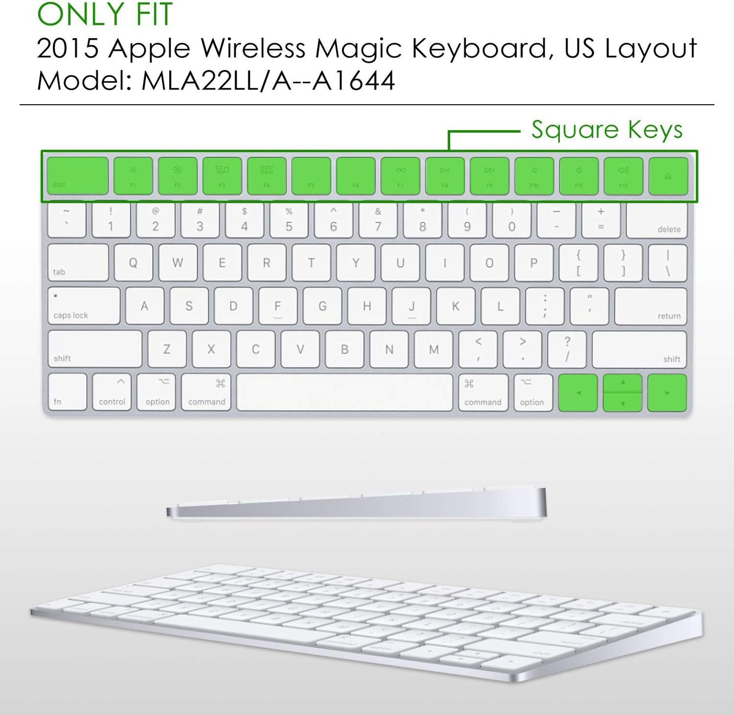 Allinside Ombre Blue Cover for Apple Magic Keyboard (MLA22LL/A) with US Layout