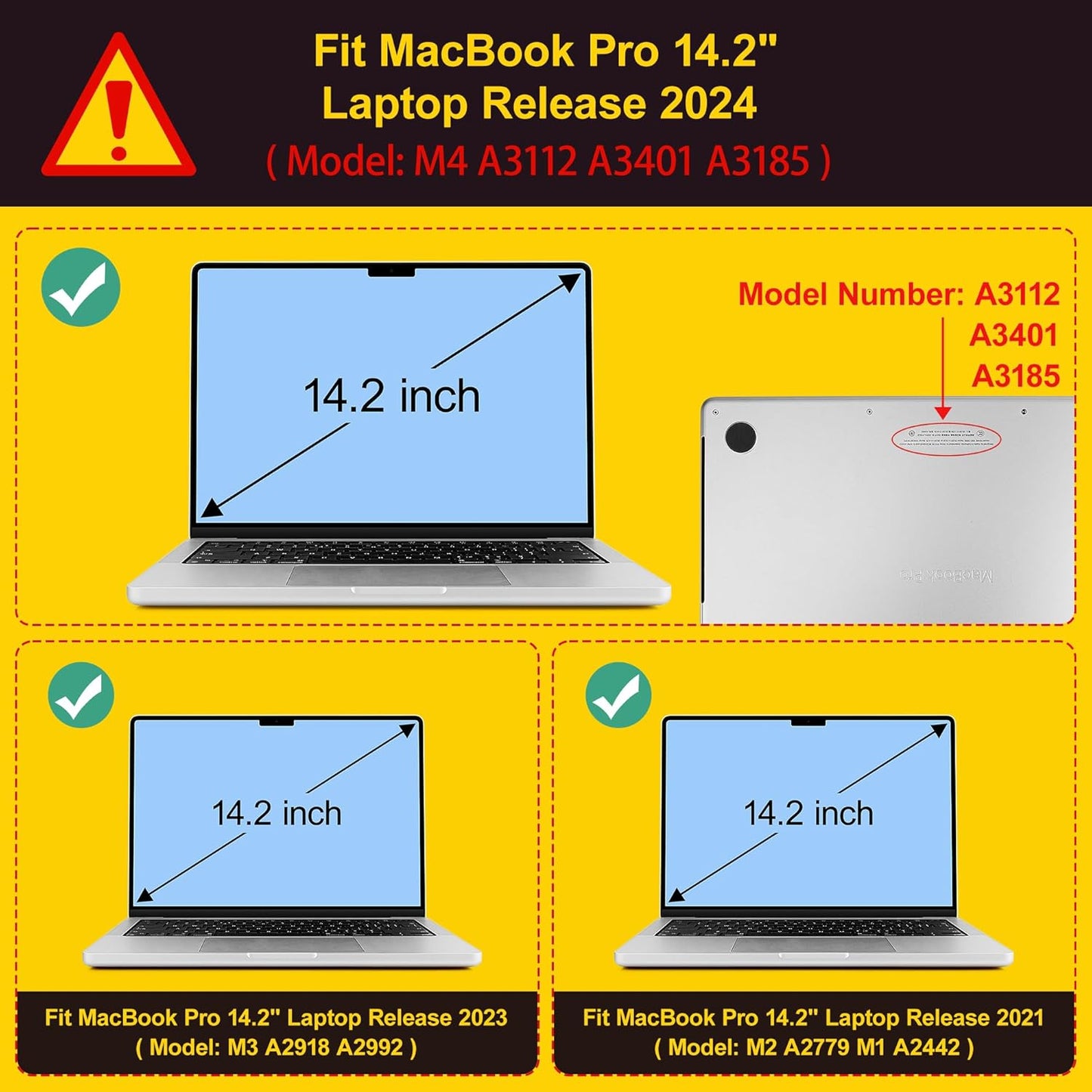 Tuiklol for MacBook Pro 14 Inch Case 2024-2021 Release M4 A3112 A3401 A3185/M3 A2918 A2992/M2 A2779/M1 A2442 Pro/Max,Hard Shell Case with Keyboard Cover & Screen Protector for Touch ID,Bright abstract