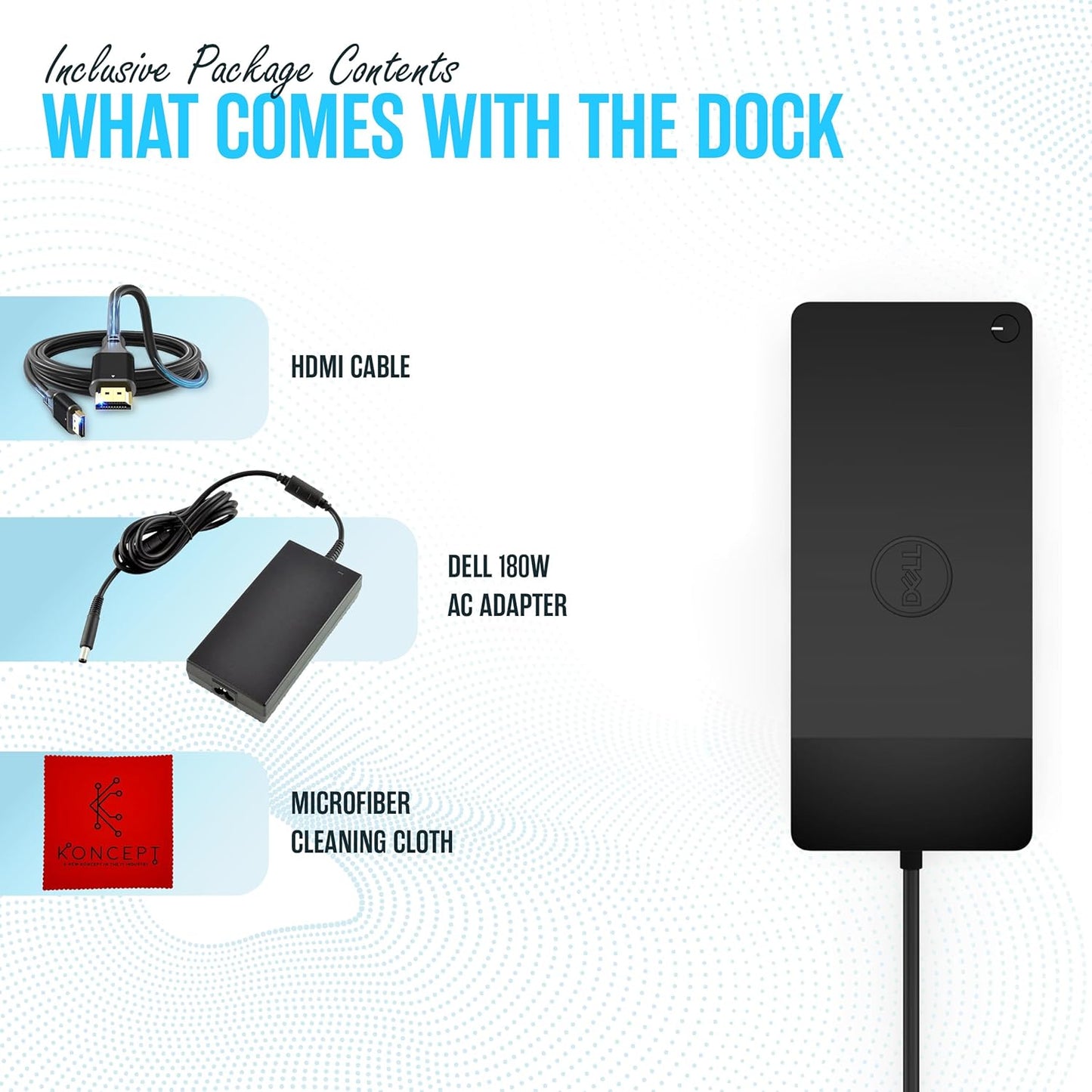 WD19S Docking Station Dual Monitor Bundle - Dock Station with 180W + USB Type-C + HDMI+ Dual DisplayPort - Ultimate Laptop Docking Station