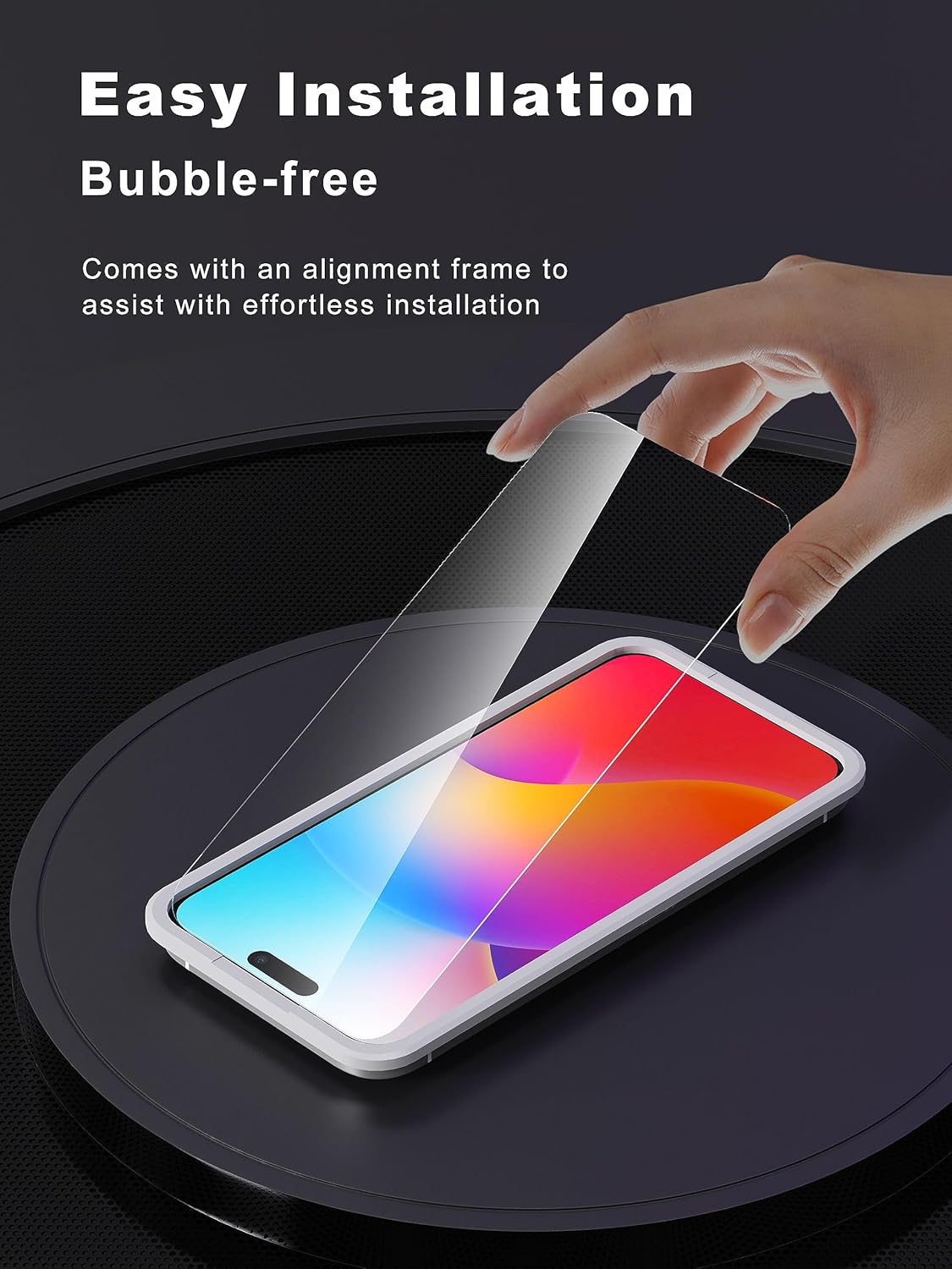 Compatible for iPhone 15 Screen Protector 6.1 inch, Anti Blue Light HD Tempered Glass Screen Protector Easy Installation, Case Friendly, 2 Pack