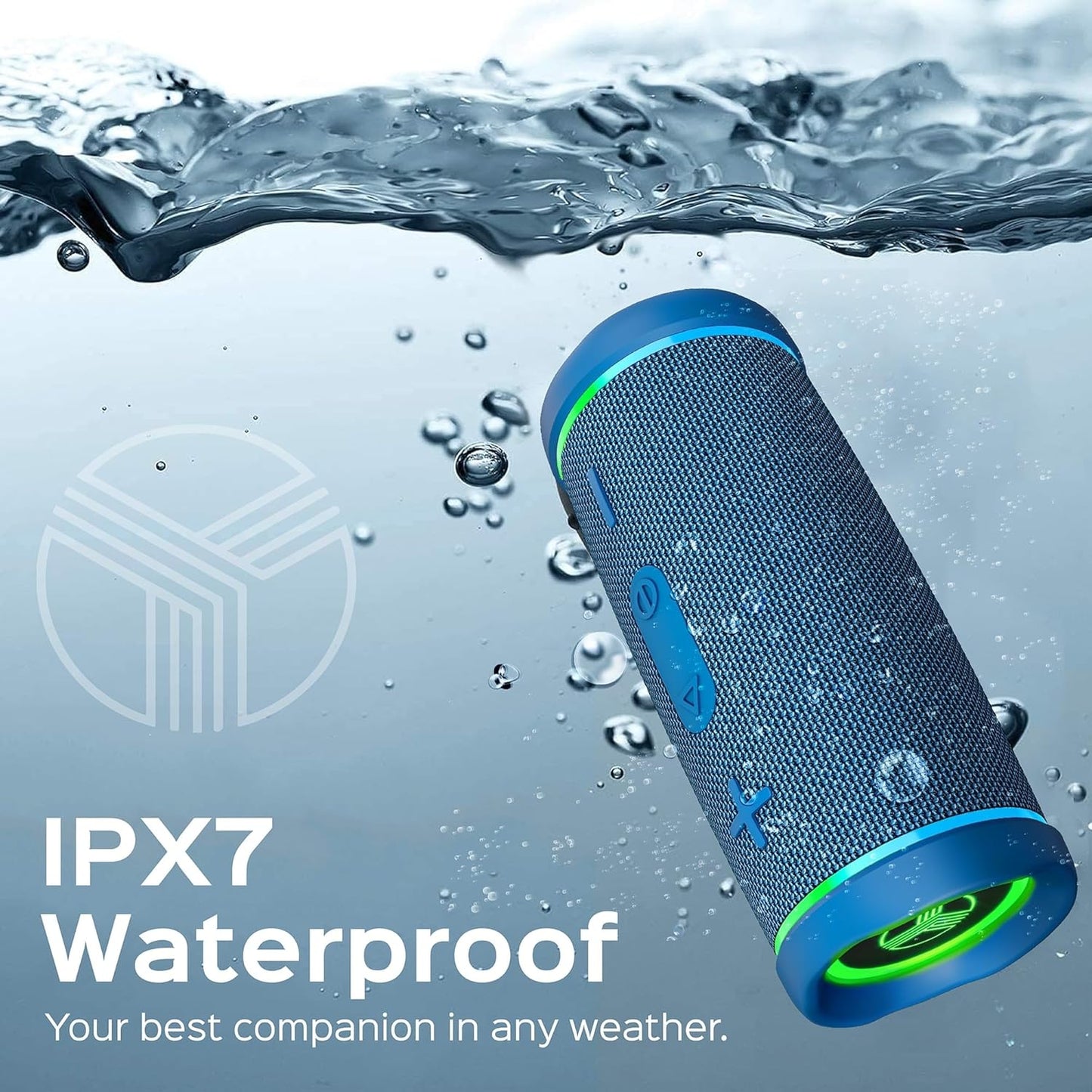 TREBLAB HD77 - Portable Bluetooth Speaker - Powerful 360° Sound, 30W Audio with Impactful Bass, 20H Battery, IPX6 Waterproof, Shockproof, TWS Stereo, Speaker Bluetooth Wireless for Outdoor, Beach Pool