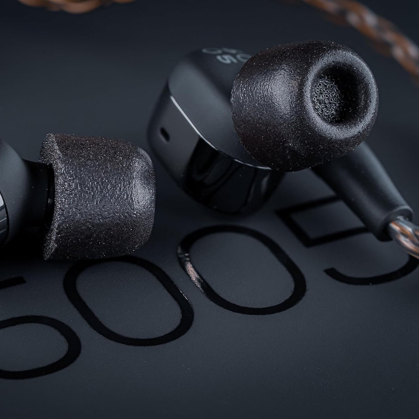 Comply 500 Core Series | Memory Foam Replacement IEM Ear Tips for KZ, Moondrop, FiiO Sennheiser & More | Superior Noise Isolation, Ultimate Comfort, Secure Fit | Round, Black, Large (3 Pairs)