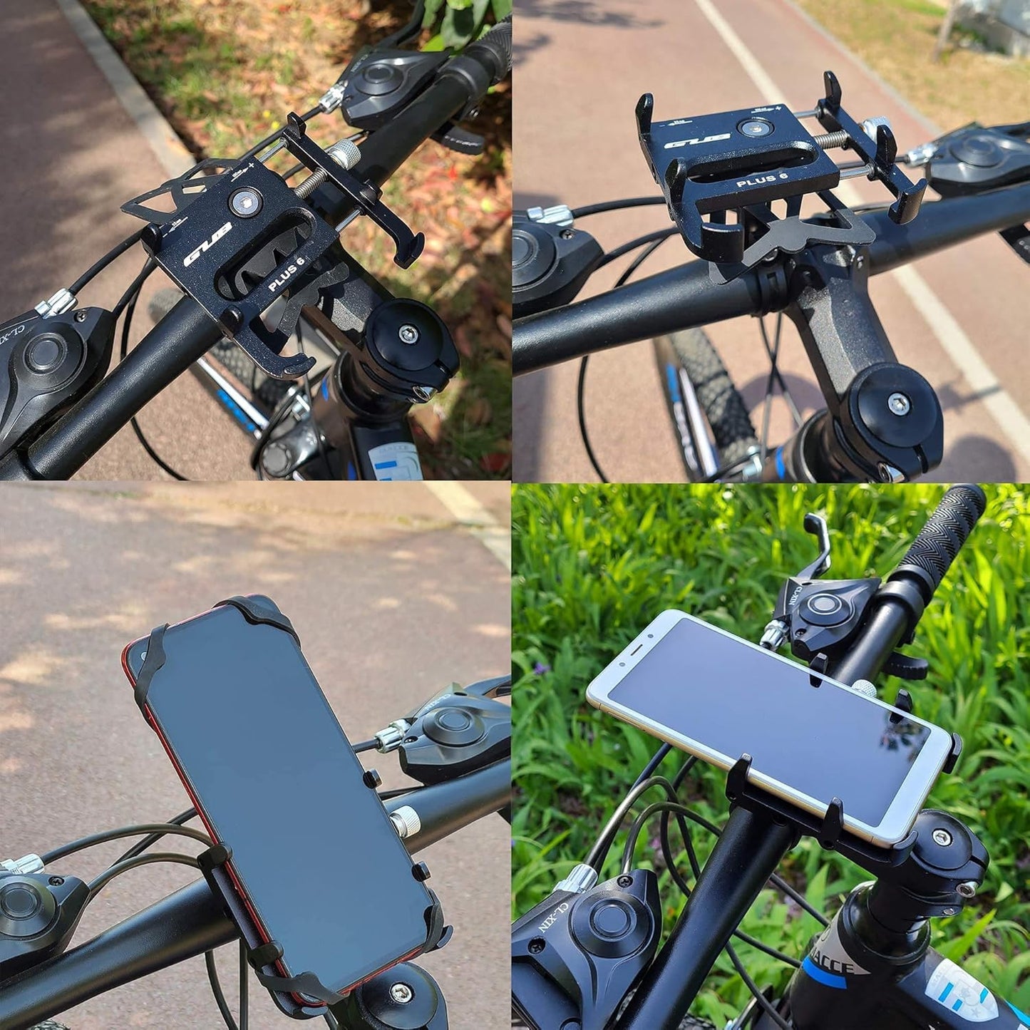 GUB Bike Phone Mount Holder, Aluminum Motorcycle Phone Holder Mount 360° Rotation for iPhone 13 14 15 Pro max 16 Pro, Samsung S24 S23 S22 S21 Note20/10 4.7-6.8" – Upgraded"