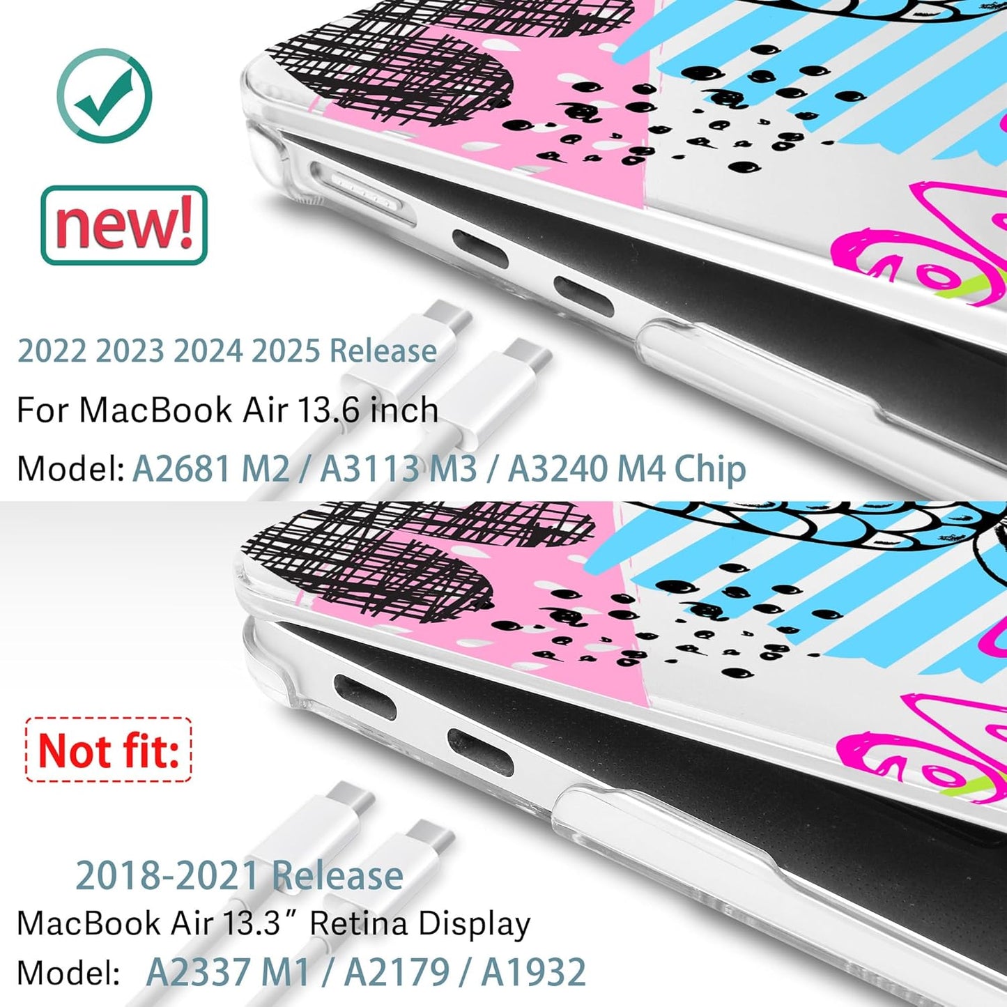 May Chen for MacBook Air 13.6 Inch Case 2025/2024/2023/2022 Release (Model A2681 A3113 A3240, M2 M3 M4 Chip) – Hard Shell Laptop Cover with Keyboard Cover & Screen Protector， Seamless Fruit