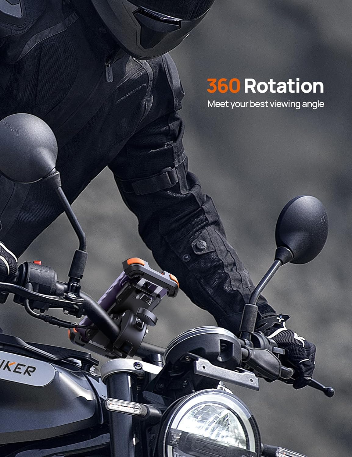 Bike Motorcycle Phone Holder Mount - [2025 Quick Release] Bike Phone Holder Handlebar Clamp, Bicycle Scooter Phone Clip for iPhone 15 14 13 12 11 Pro Max Plus Mini, 4.7-6.8" Smartphone"