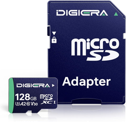 128GB CT100 microSDXC UHS-I Memory Card with Adapter - up to 100MB/s, C10, U3, V30, 4K UHD, A2, Micro SD Card for Smartphones, Tablets, Cameras, Gaming Consoles, and Drones (1 Pack)