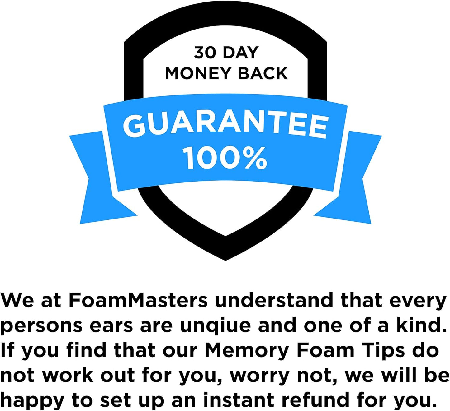 Foam Masters Memory Foam Ear Tips for AirPods Pro 1st & 2nd Gen | Comfortable | Secure | Better Noise Cancellation | Version 3.0 Replacement Buds (Small - 3 Pairs, Black)