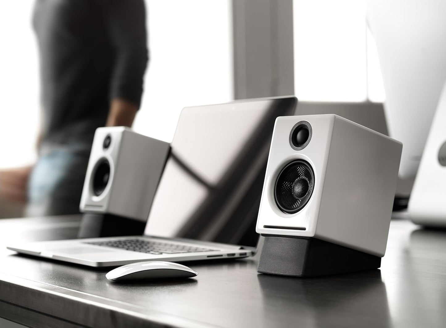 Audioengine A2+ 24 Bit 60 Watt Bluetooth Desktop Computer Speakers for Music and Gaming - PC MAC Laptop Tablet