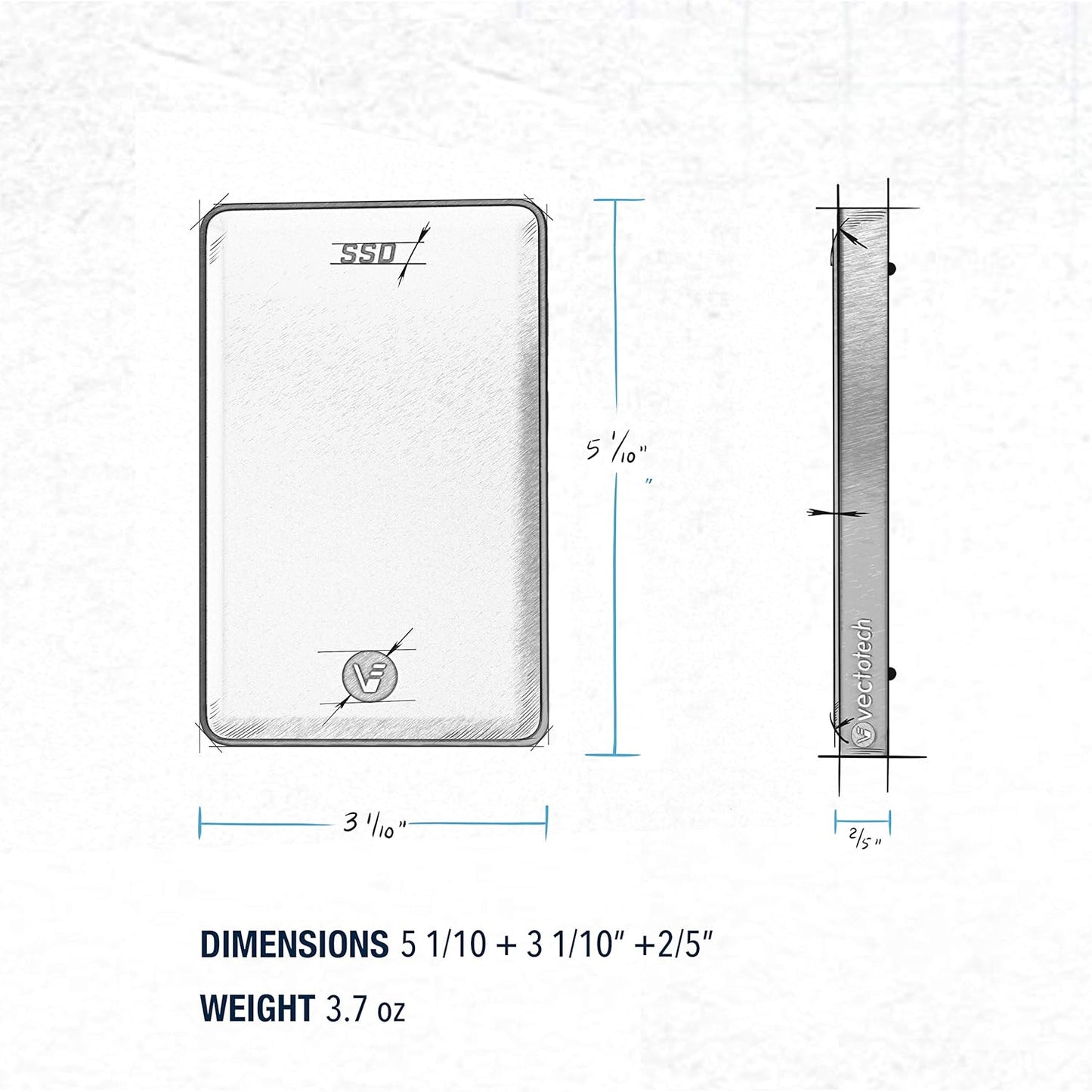 8TB External SSD USB-C Portable Solid State Drive (USB 3.1 Gen 2) | 3D NAND Flash | Rapid