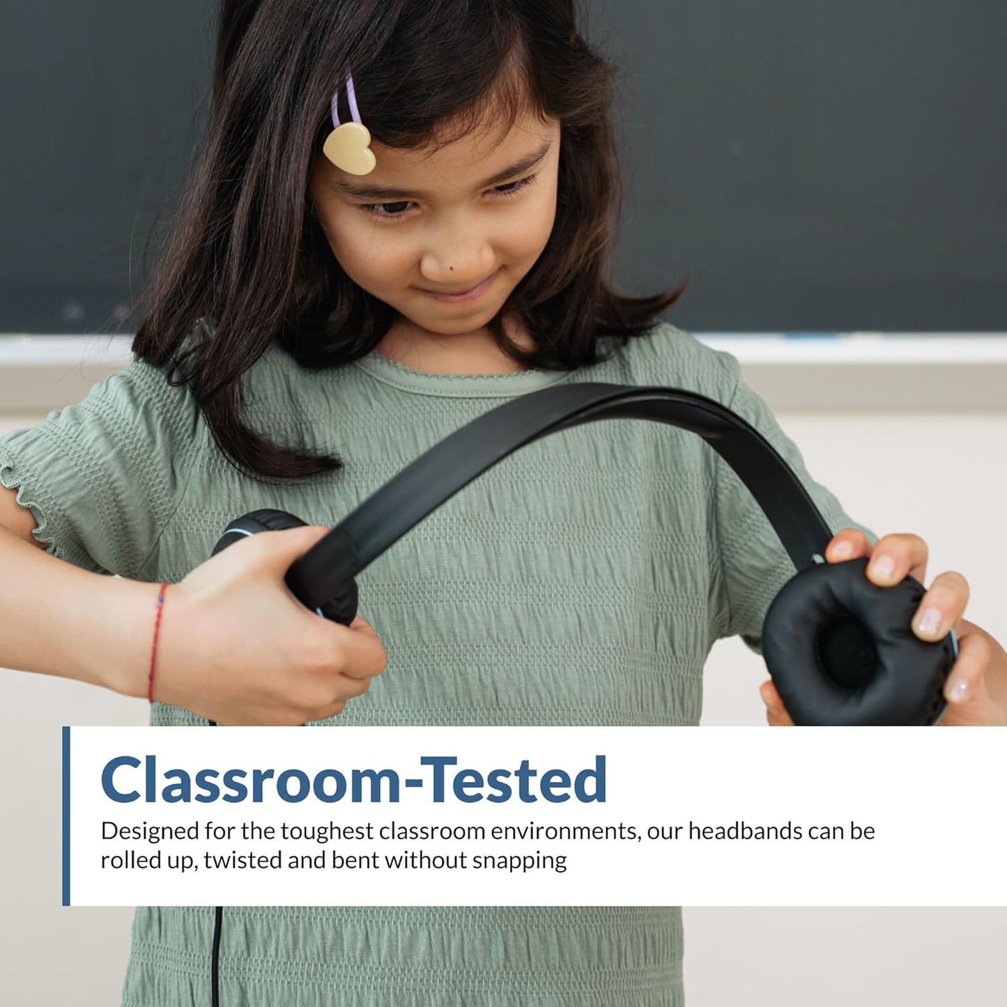 Cyber Acoustics USB-C Stereo Headset (AC-5014-5) – Durable, Crisp, and Clear Communication in Classrooms and at Home; in-Line Controls for Volume and Mic Mute - 5 Pack