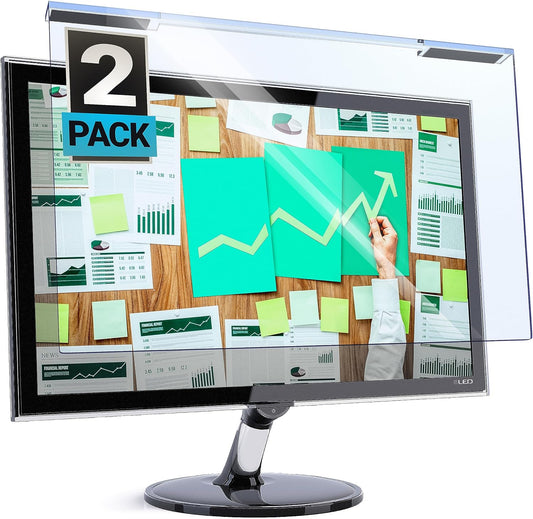 VINTEZ Blue Light Screen Protector for 22 Inch Computer Monitor and Laptop – Anti-UV Blue Light Blocking Film for Desktop PC, Eye Protection Filter, 19.2" x 12.4", 2 Pack