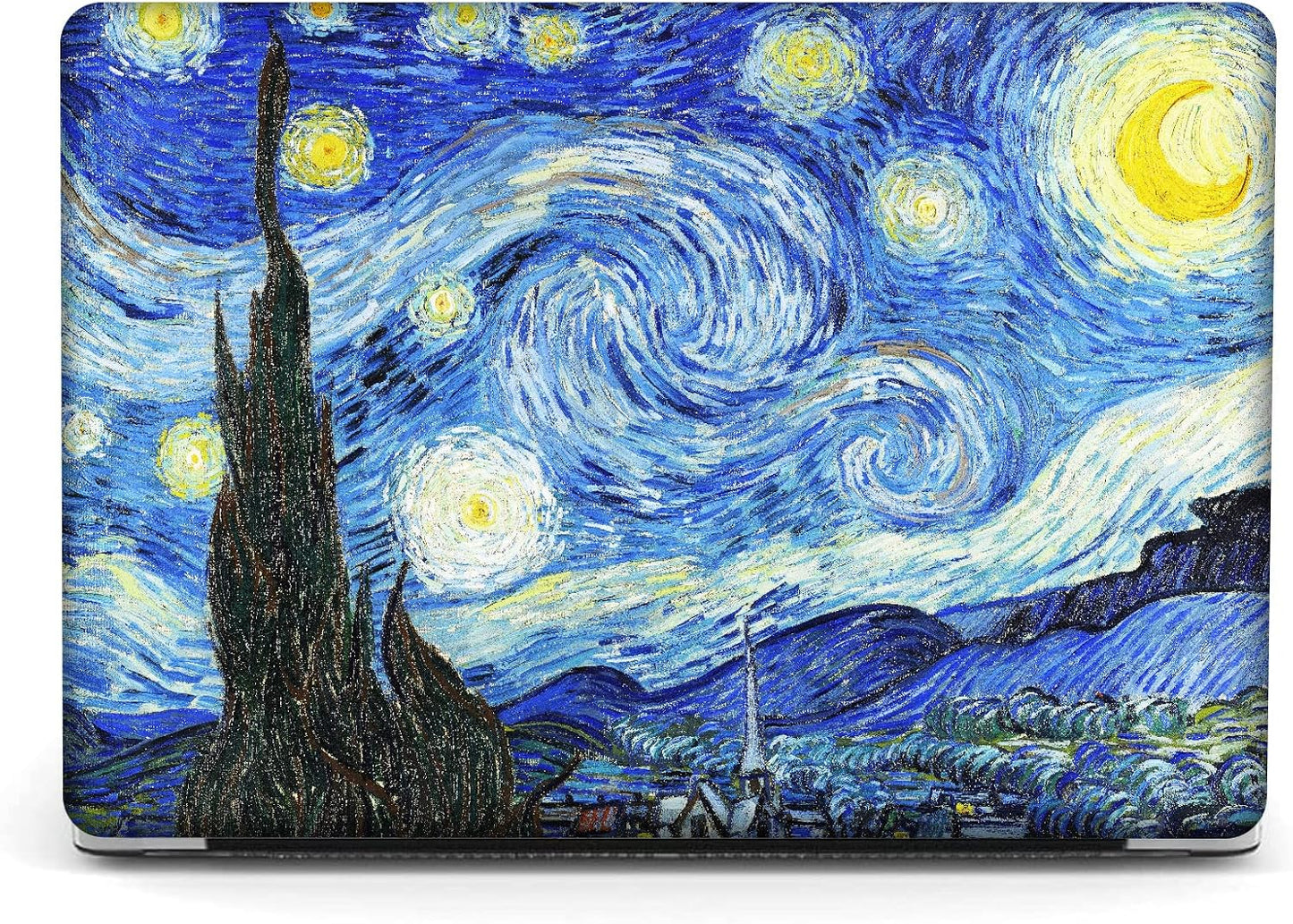 Compatible with MacBook Pro 13 inch Art Case Skin, 2022, 2021, 2020-2018 Release A1708 Creative Hard Shell with Keyboard Cover & Screen Protector (The Starry Night by Vincent Van Gogh)